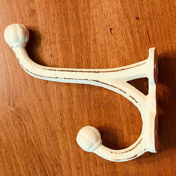 Wall Decor Vintage Farmhouse Hooks Ivory Rustic Wrought Iron Poshmark